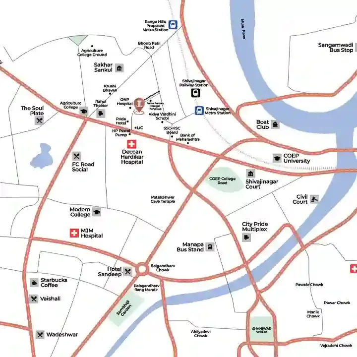 Shree Venkatesh Laurel location map, Shivajinagar